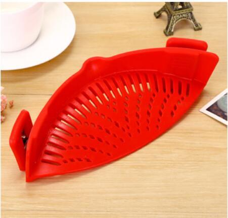 Fantastic Silicone Clip-on Strainer Draining Liquid Oil - Top Kitchen Essentials