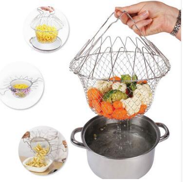 Fantastic Multifunctional Deep Fry Basket Stainless Steel  Frying Cooking Washing - Top Kitchen Essentials