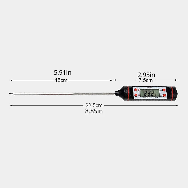 Fantastic Digital Food Thermometer Electronic Kitchen Cooking Baking Digital Display Stainless Steel - Top Kitchen Essentials