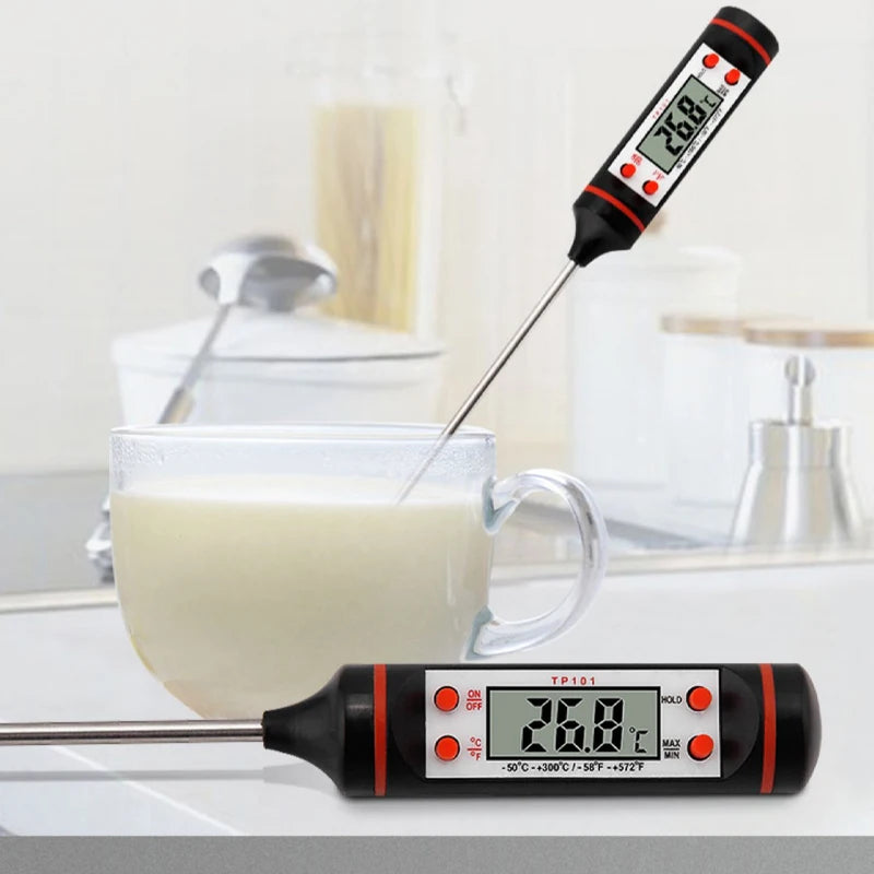 Fantastic Digital Food Thermometer Electronic Kitchen Cooking Baking Digital Display Stainless Steel - Top Kitchen Essentials