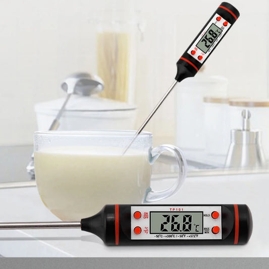 Fantastic Digital Food Thermometer Electronic Kitchen Cooking Baking Digital Display Stainless Steel - Top Kitchen Essentials